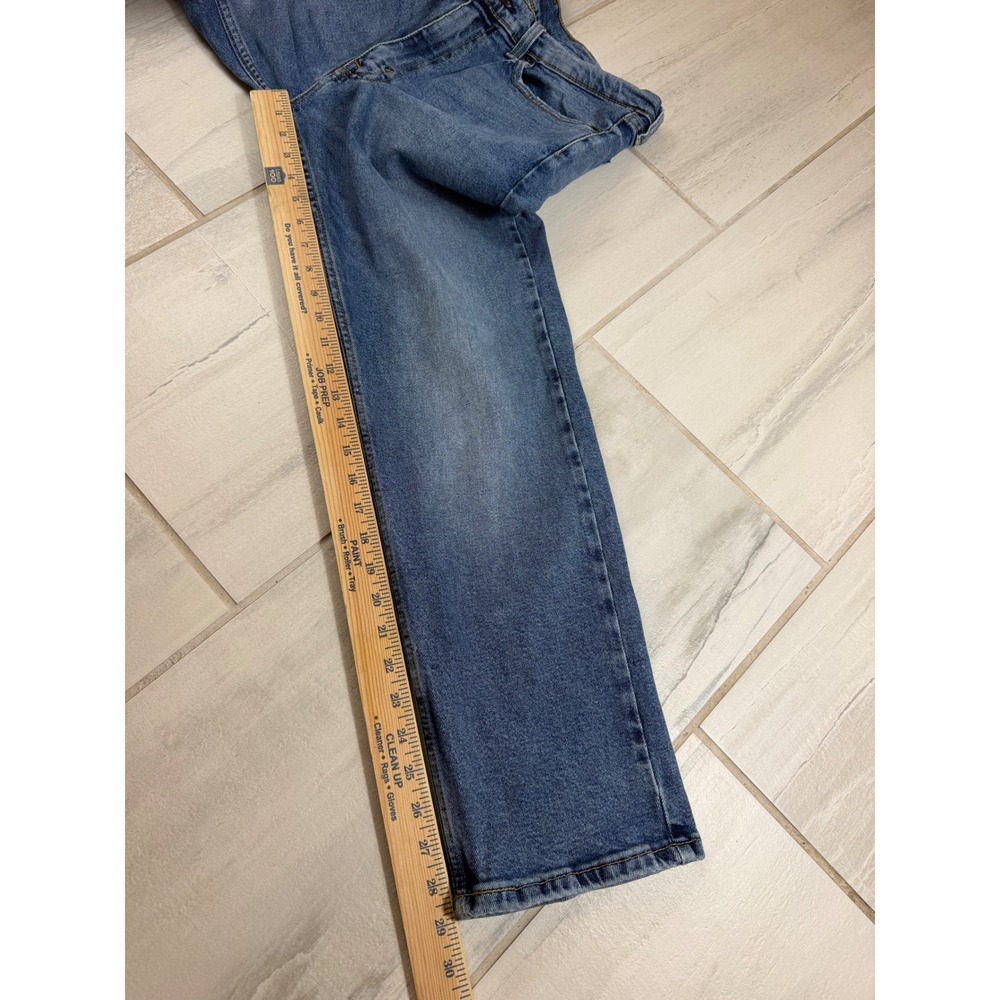 Levis 505 Regular Fit Mens Jeans 36x29 Medium Wash Blue Straight Leg Stretch - Picture 6 of 9